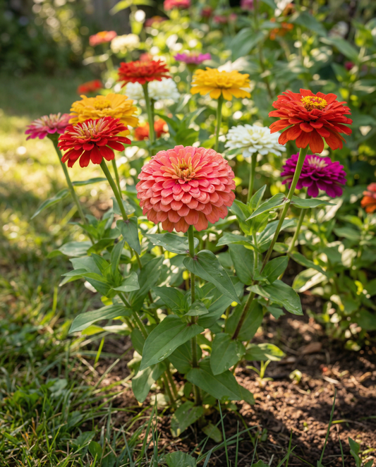 Giants Of California Mixed Colors (Zinnia elegans) – sementes de mistura anual da SeedsChoice