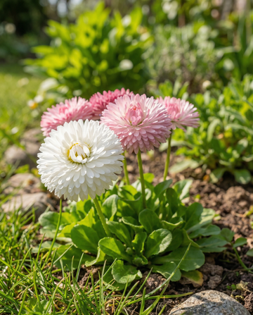 Margarita de flor grande variedad mixta (Bellis perennis) – semillas de flor bienal de SeedsChoice