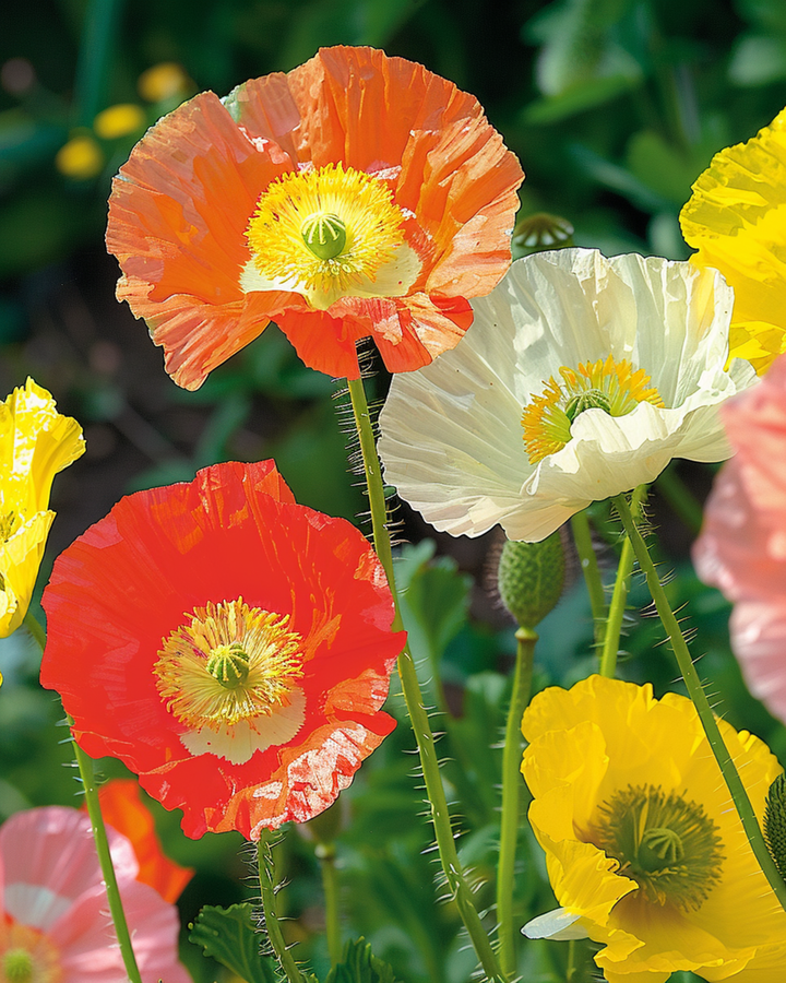 Semillas Island Poppy Mix (Papaver nudicaule) – flor bienal
