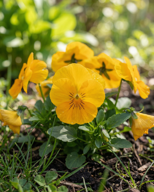 Pensamiento Coronation Gold (Viola wittrockiana) – semillas de flor bienal de SeedsChoice