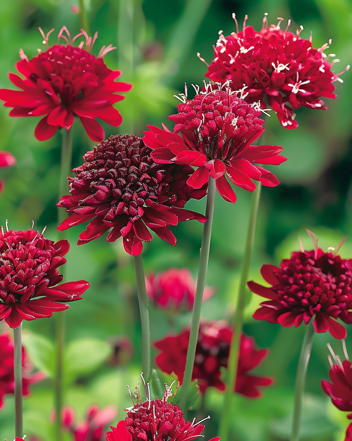 Sementes de Escabiosa da Macedónia Red Knight (Knautia macedonica) – perene