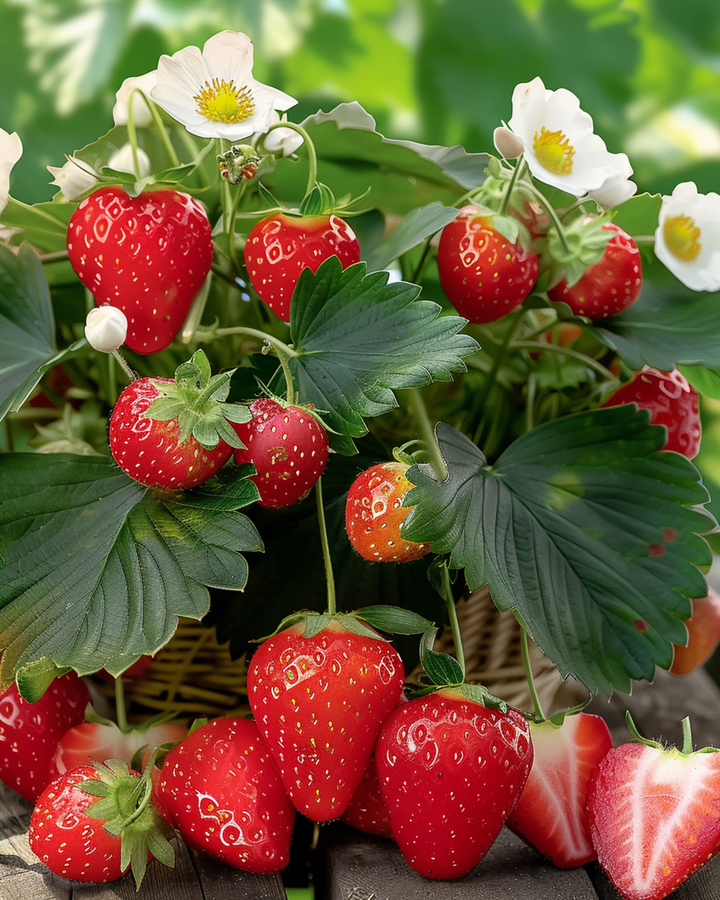 Sementes de morango Rainbow Treasure F1 (Fragaria ananassa) – perene