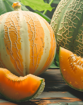 Sementes de Melão Orange Pineapple Cucumis Melo Variedade Anual