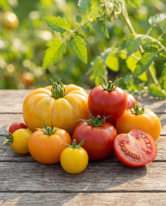 Sementes de tomate Mixed Colours Mix (Solanum lycopersicum) – sementes de vegetal anual da SeedsChoice