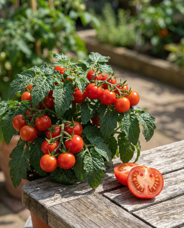 Tomate cherry Tiny Tim (Solanum lycopersicum) – semillas anuales de hortaliza de SeedsChoice
