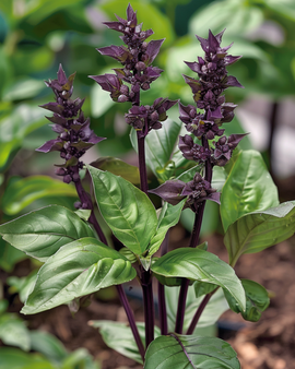 Semillas de albahaca canela Ocimum Basilicum hierba anual