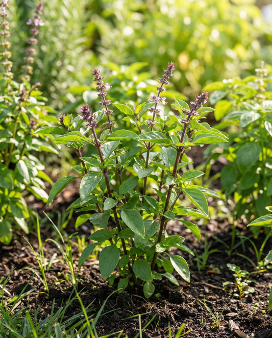 Cinnamon Basil (Ocimum basilicum) – annual herb seeds from SeedsChoice