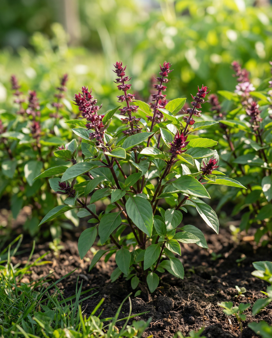Manjericão doce Siam Queen (Ocimum basilicum) – sementes de erva anual da SeedsChoice