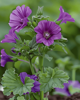Semillas de malva Malva sylvestris hierba perenne