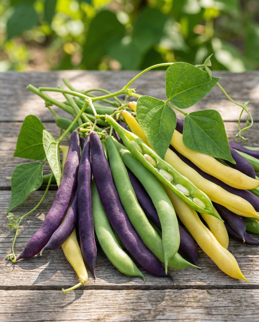 Feijão-trepadeiro Three Color Mix (Phaseolus vulgaris) – sementes de vegetal anual da SeedsChoice