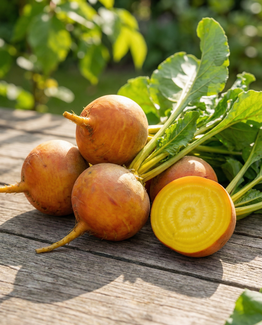 Beterraba Burpee's Golden de polpa amarela (Beta vulgaris) – sementes de vegetal anual da SeedsChoice