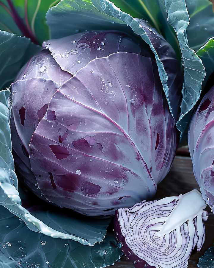 Sementes de Couve Roxa Langedijker Allervroegste (Brassica oleracea) – hortícola anual
