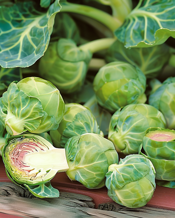 Semillas de coles de Bruselas Roodnerf (Brassica oleracea) – variedad anual