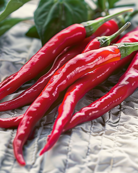 Sementes de pimenta Cayenne, Capsicum annuum anual Long Slim Red