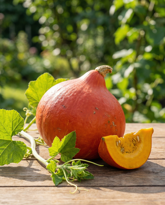 Abóbora Uchiki Kuri Red (Cucurbita maxima) – sementes de legume anual da SeedsChoice