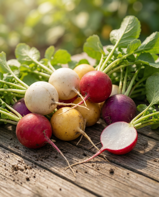 Rabanete Round Mix (Raphanus sativus) – sementes de hortaliça anual da SeedsChoice