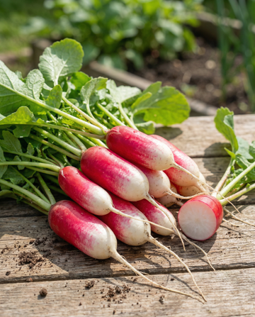 Rábano French Breakfast Long Red (Raphanus sativus) – semillas anuales de hortaliza de SeedsChoice