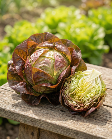 Lechuga Rouge Grenobloise (Lactuca sativa) – semillas de hortaliza anual de SeedsChoice
