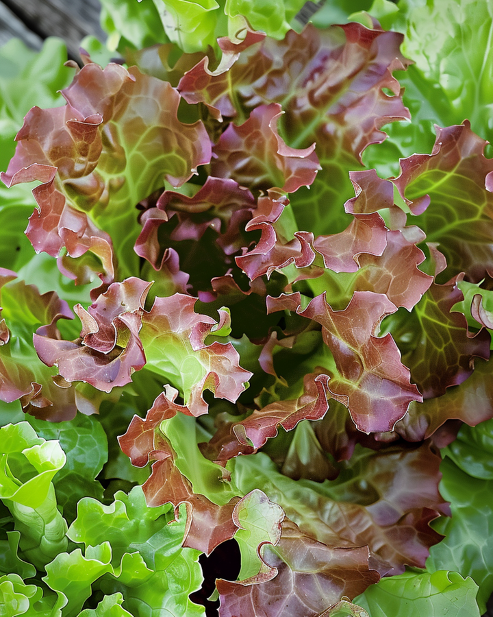 Semillas de lechuga de hoja Red Salad Bowl (Lactuca sativa) – verdura anual