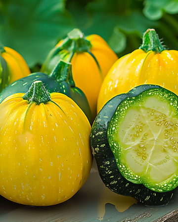 Semillas de calabacín redondo F1 colores mixtos (Cucurbita pepo) – mezcla anual