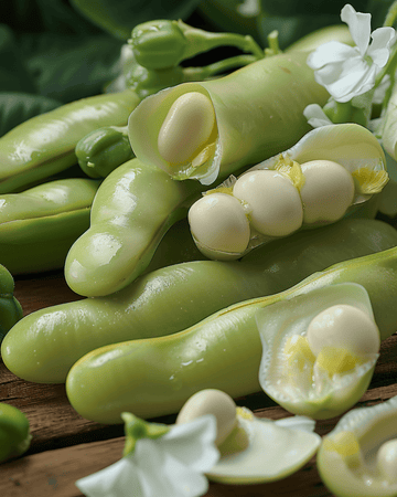 Sementes de Fava Threefold White (Vicia faba) – planta anual