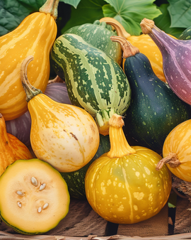 Semillas de calabaza ornamental Cucurbita Pepo mezcla anual de frutos pequeños