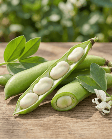 Haba Threefold White (Vicia faba) – semillas de hortaliza anual de SeedsChoice
