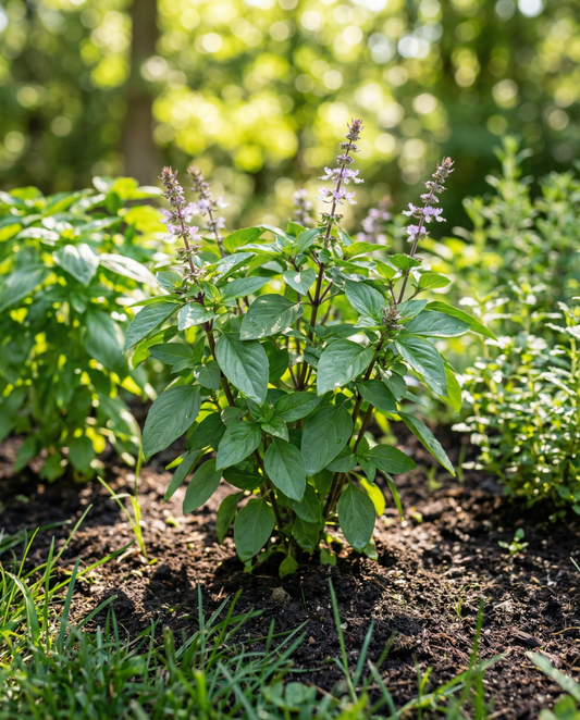 Manjericão-canela (Ocimum basilicum) – sementes de erva aromática anual biológica da SeedsChoice