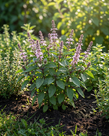 Sementes de Manjericão-canela (Ocimum basilicum) – erva anual biológica