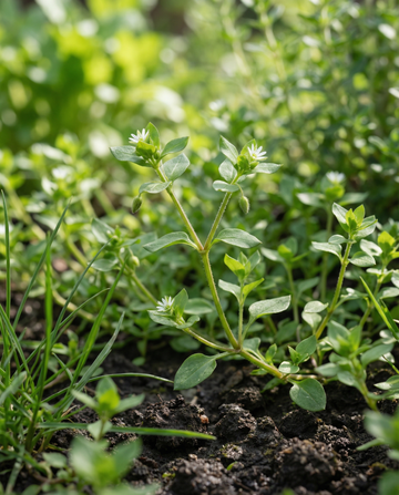 Semillas de pamplina (Stellaria media) – hierba anual