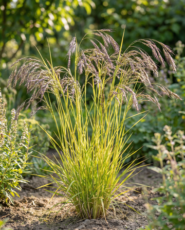 Semillas de mijo ornamental púrpura (Panicum miliaceum) – gramínea anual