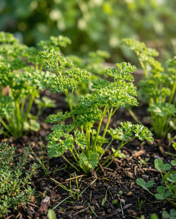 Perejil en cinta Tape Moss Curled (Petroselinum crispum) – semillas anuales en cinta de SeedsChoice
