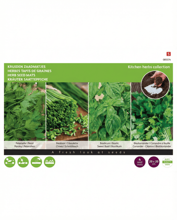 Tapetes 4 Unidades 20x20 Cm (Petroselinum crispum) – tapetes de sementes