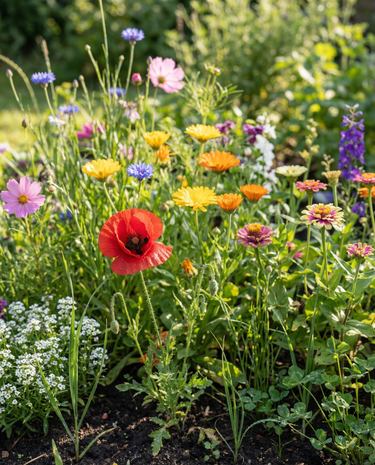 Mezcla de verano cobertura 25m² – semillas de flores anuales